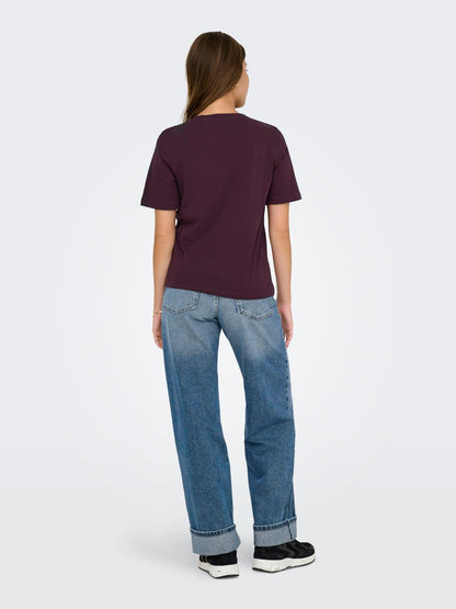 Onlonly S/s Tee Jrs Noos Mørkelilla