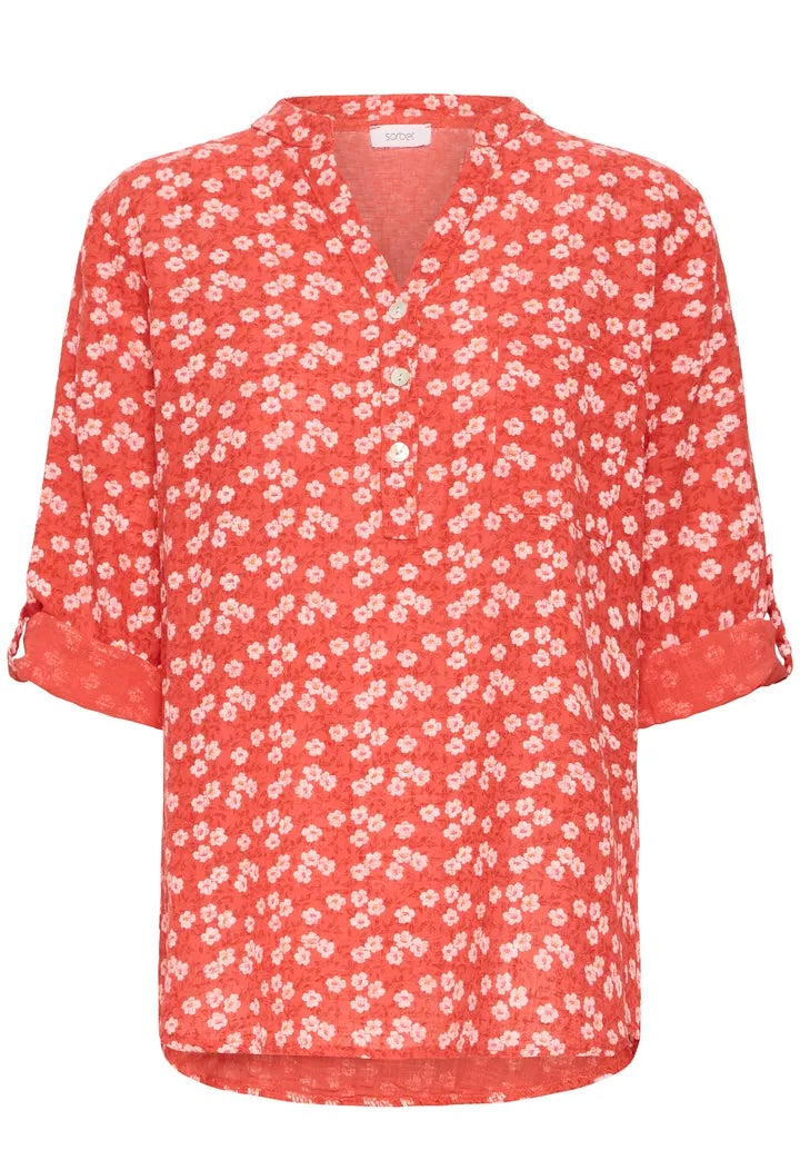 SBALEXA SF BLOUSE Hibiscus
