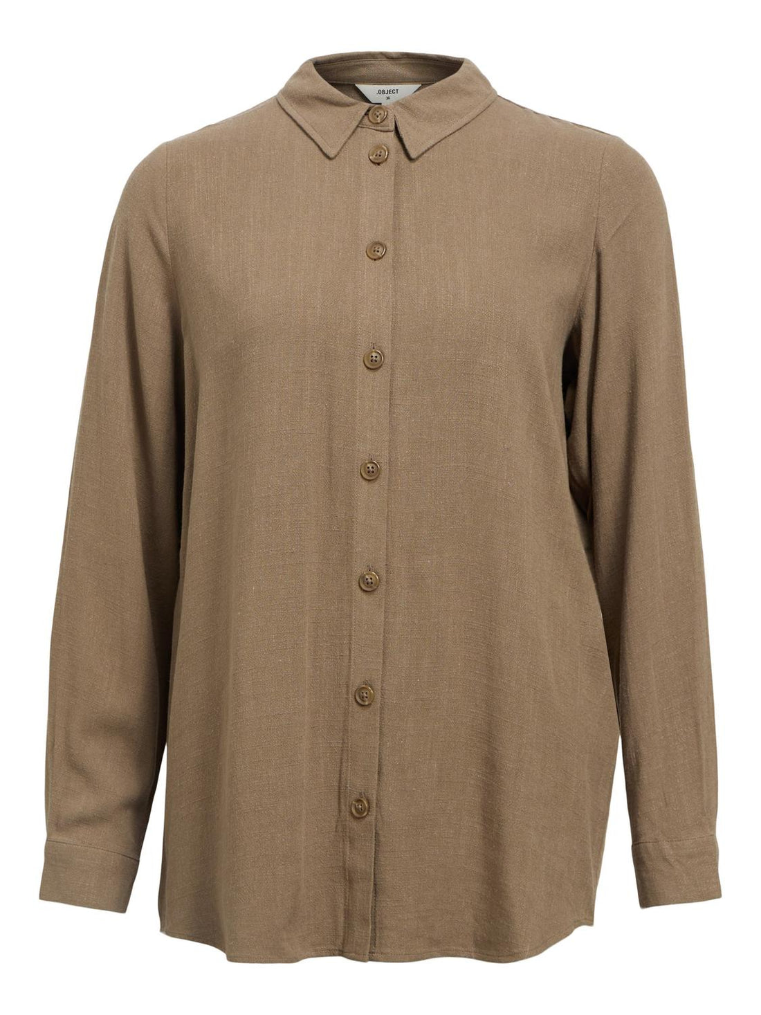 OBJSANNE L/S SHIRT NOOS lin Mellomgrå