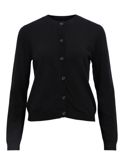Objthess L/s Short Cardigan Noos Sort