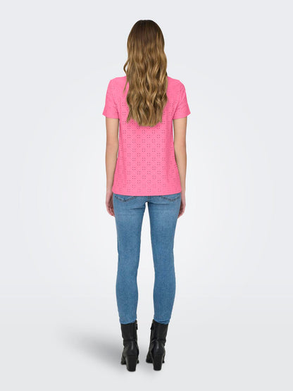 JDYCATHINKA S/S TAG TOP JRS NOOS Lyselilla
