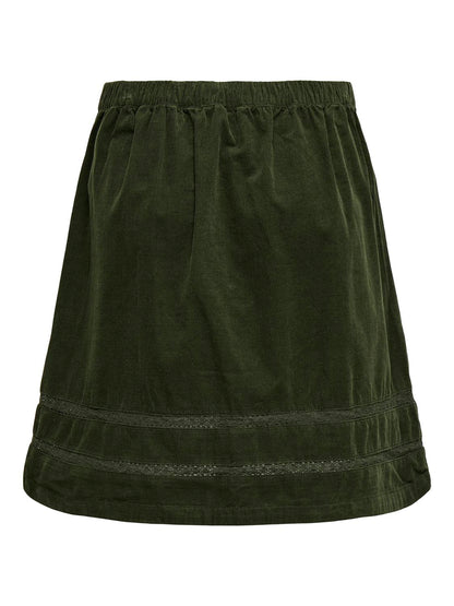 Onlaime Hw Cord Tape Skirt Pnt Ox Mørkegrønn