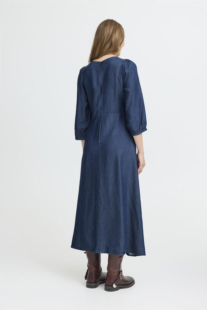 Pzsevielle Dress Un-Washed Denim