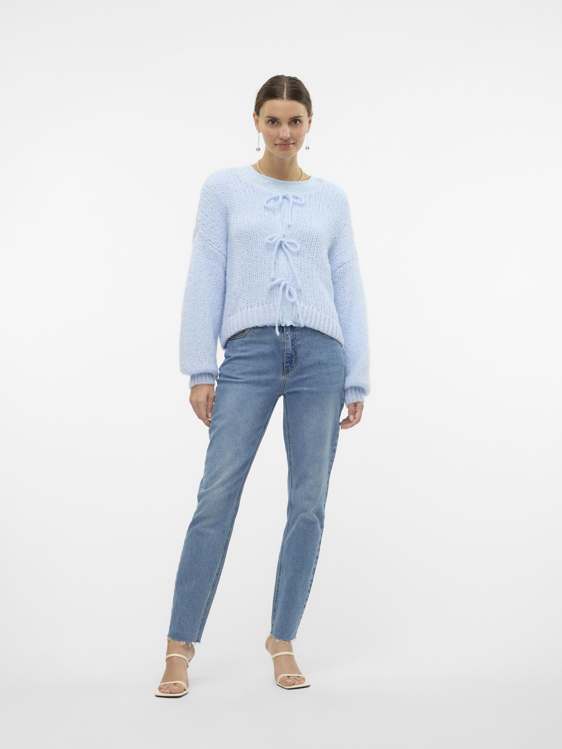 VMALOA LS BOW CARDIGAN GA EXP Mellomblå