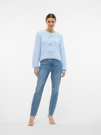 VMALOA LS BOW CARDIGAN GA EXP Mellomblå