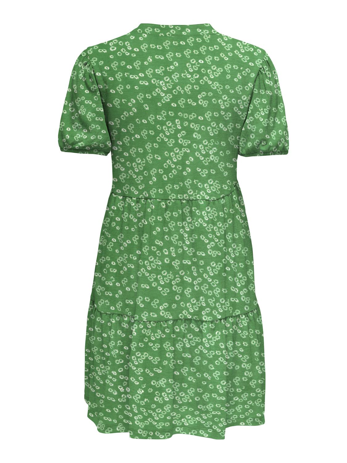 JDYZOEY S/S V NECK DRESS JRS ATK Mørkegrønn