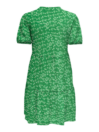 JDYZOEY S/S V NECK DRESS JRS ATK Mørkegrønn
