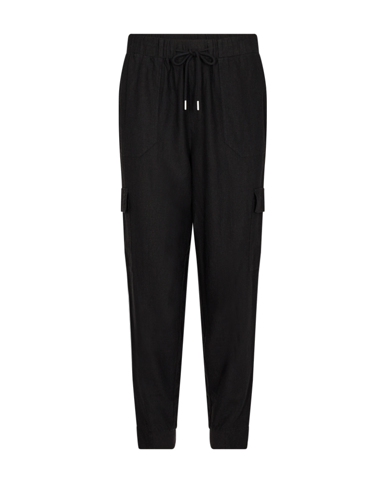 FQLAVA-PANT cargo linbukse Svart