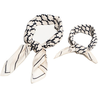 VENICE Silk Scarf Small Svart