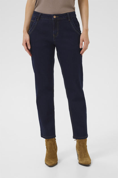 Crraja 7/8 Jeans - Baiily Fit Rinse Dark Blue Denim