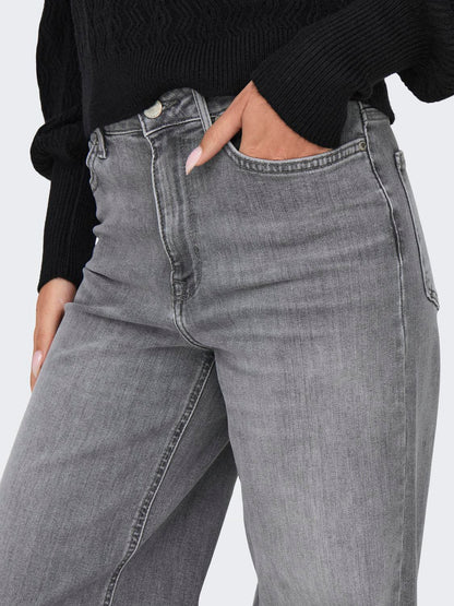 ONLMADISON BLUSH HW WID DNM REA0938 NOOS Lysegrå