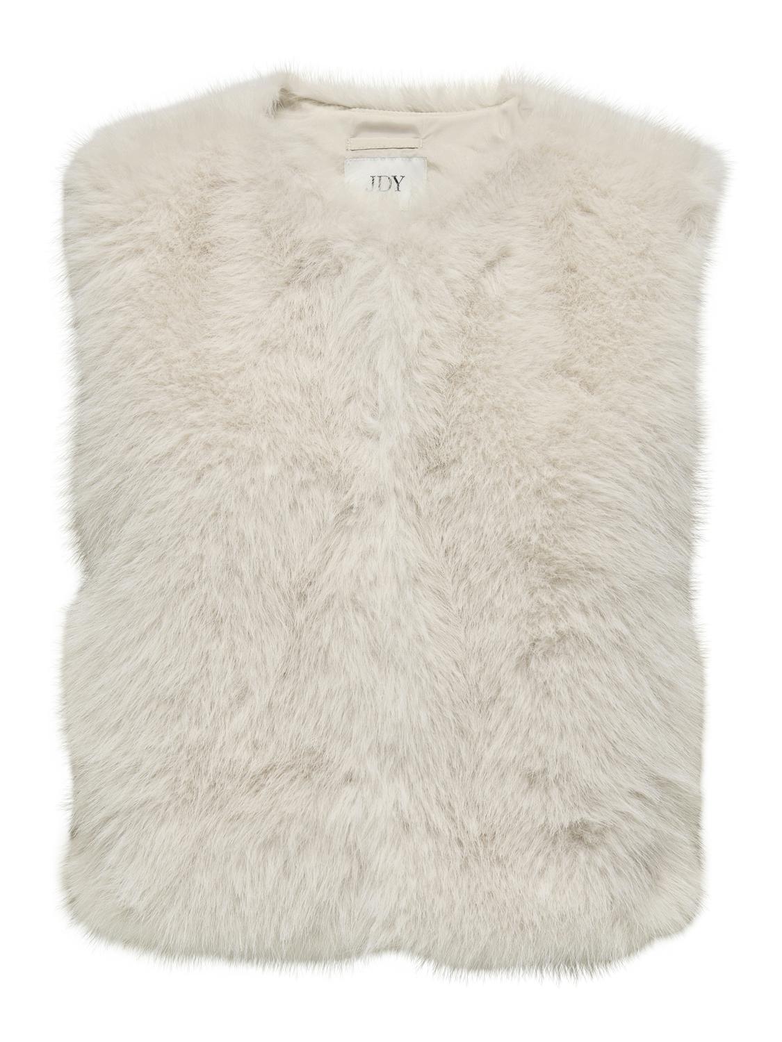 Jdyora Faux Fur Waistcoat Otw Sie Off-White