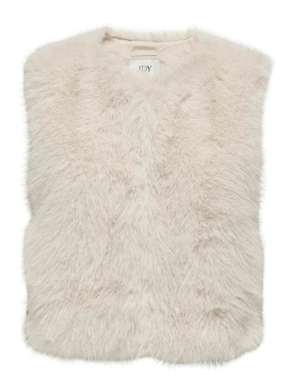 Jdyora Faux Fur Waistcoat Otw Sie Off-White