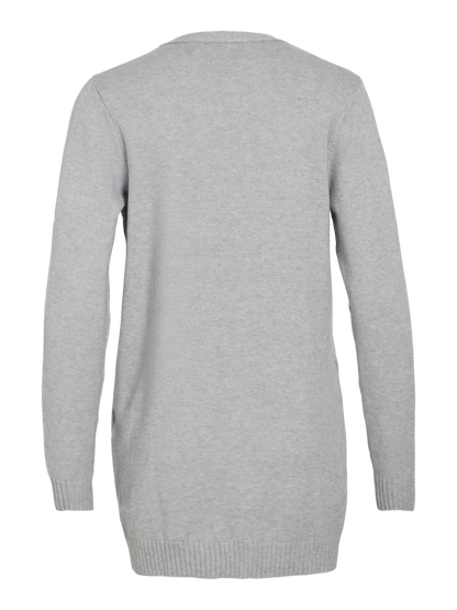 Viril Open L/s Knit Cardigan - Noos Lysegrå