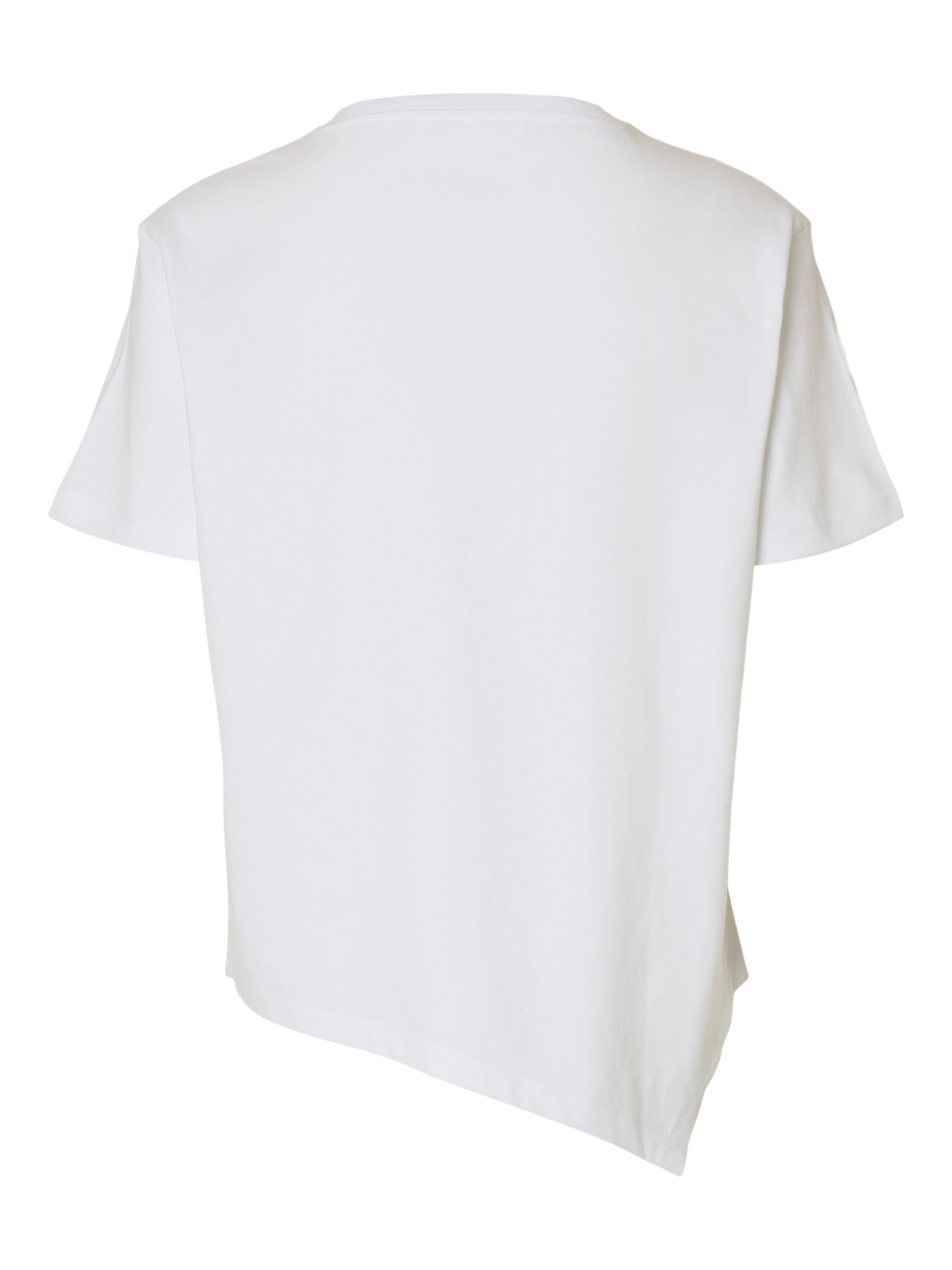 SLFMILA SS ASSYMETRIC TEE Hvit