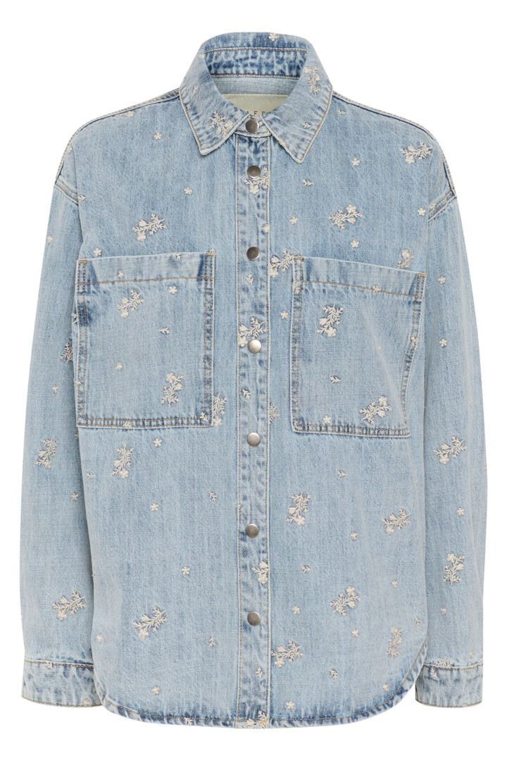 KAbabeth Denim Jacket Blue Denim/Feather Flower Emb.