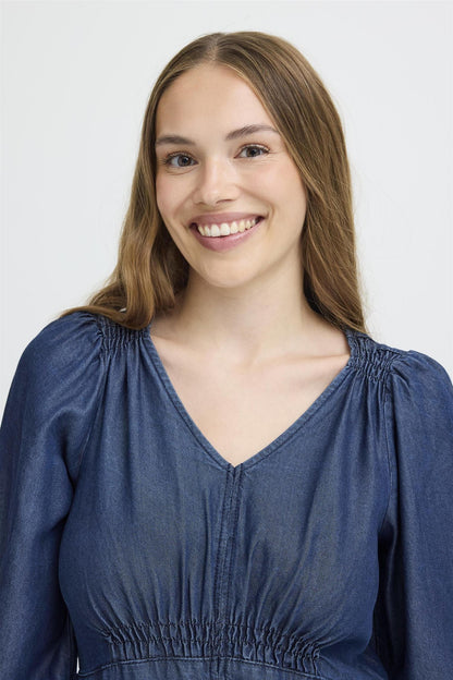 Pzsevielle Dress Un-Washed Denim