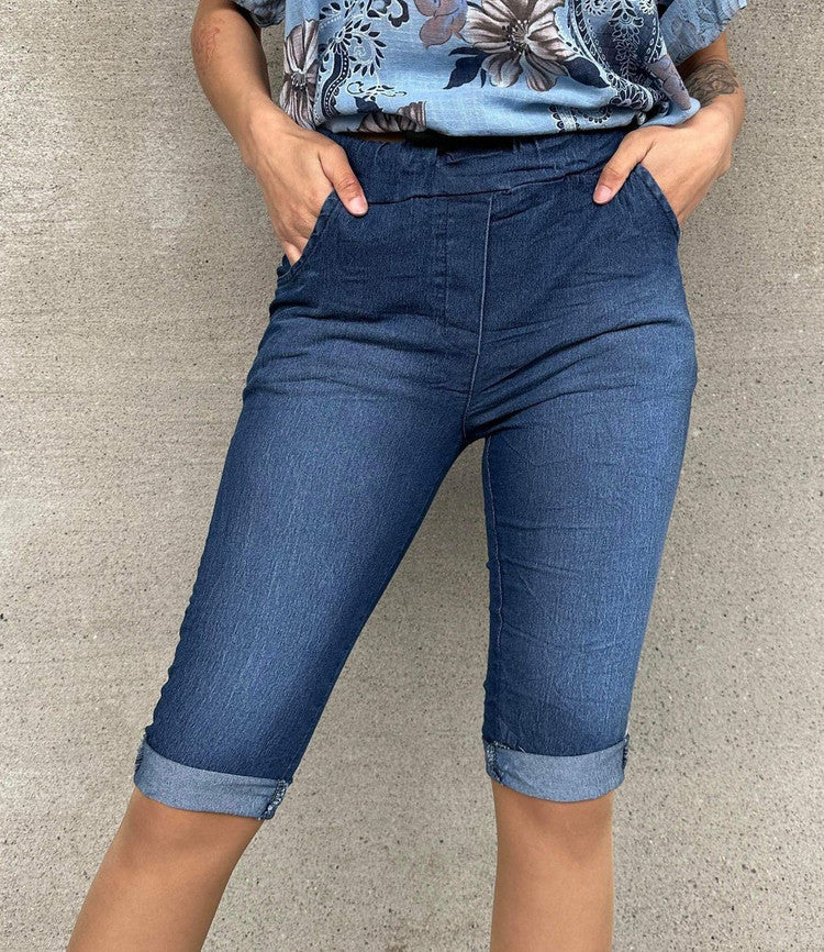 Tindra Capri denim Blå