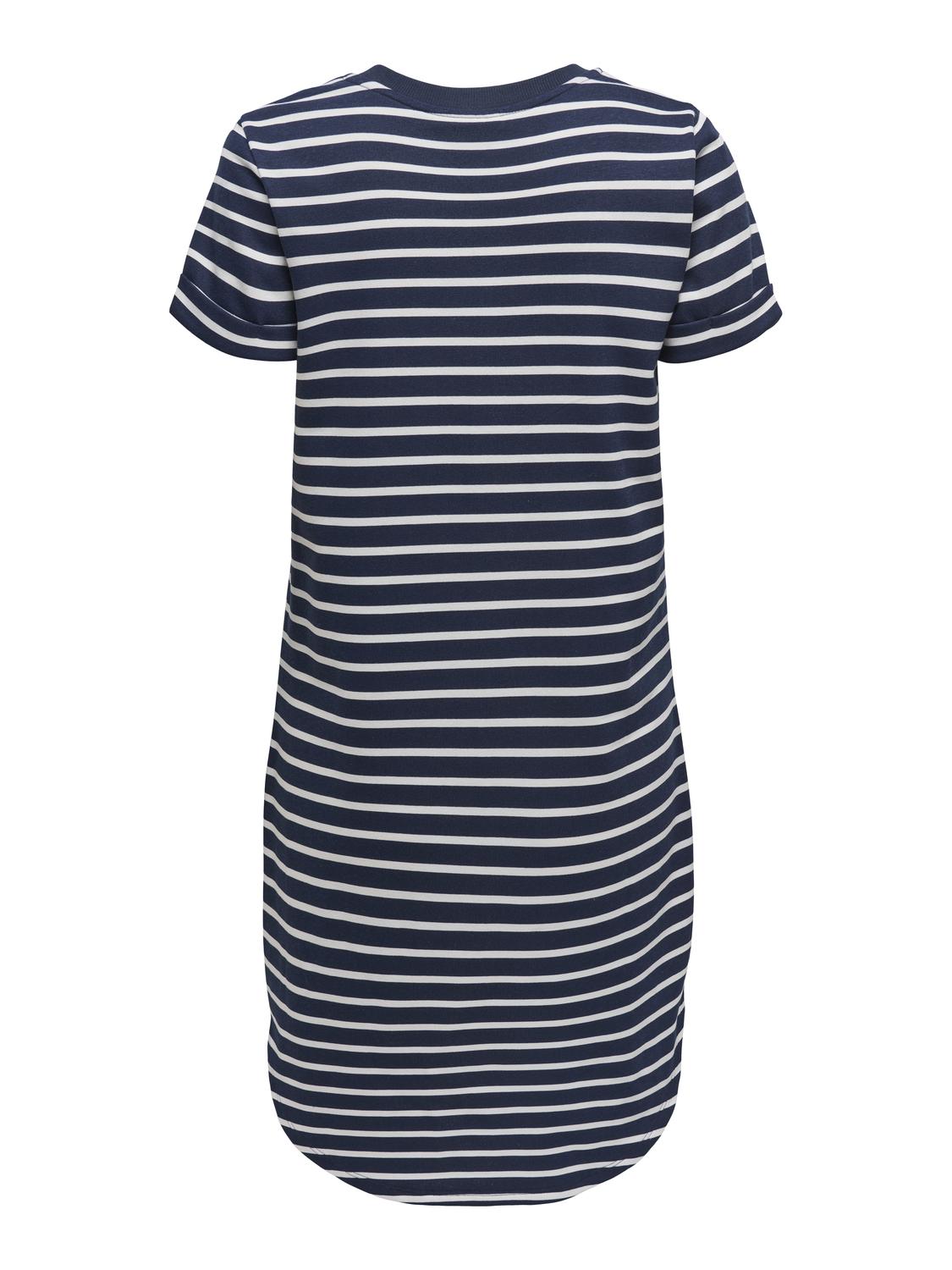 JDYIVY NEW S/S AOP SWEAT DRESS JRS ATK Mørkeblå