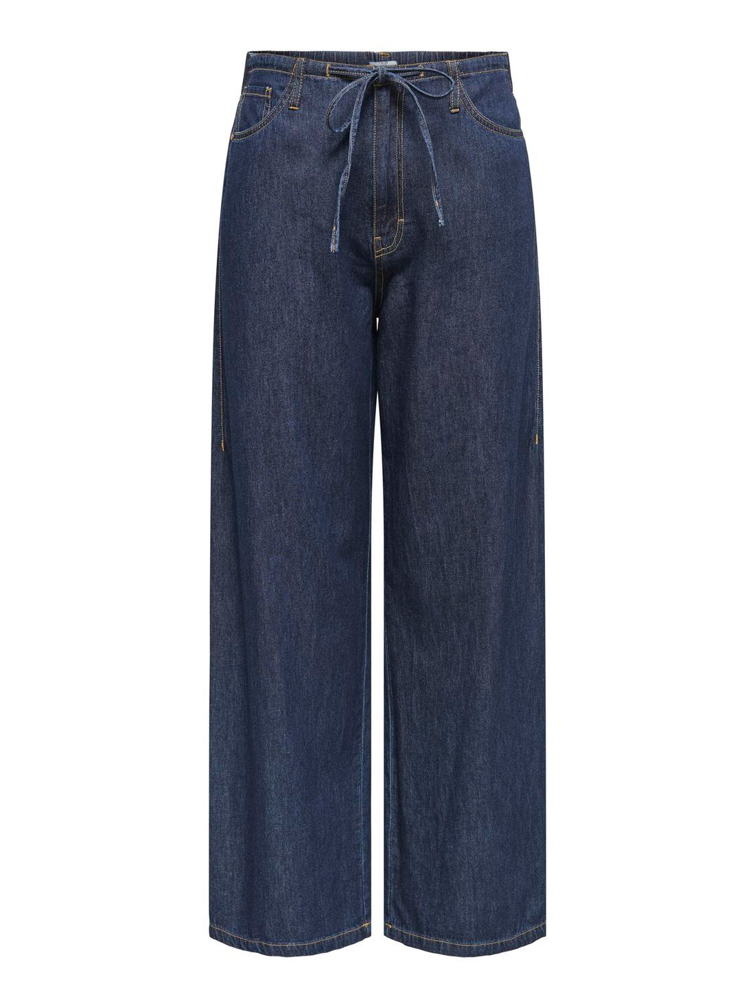JDYSABRINA MW WIDE TIE JEANS DNM Mørkeblå