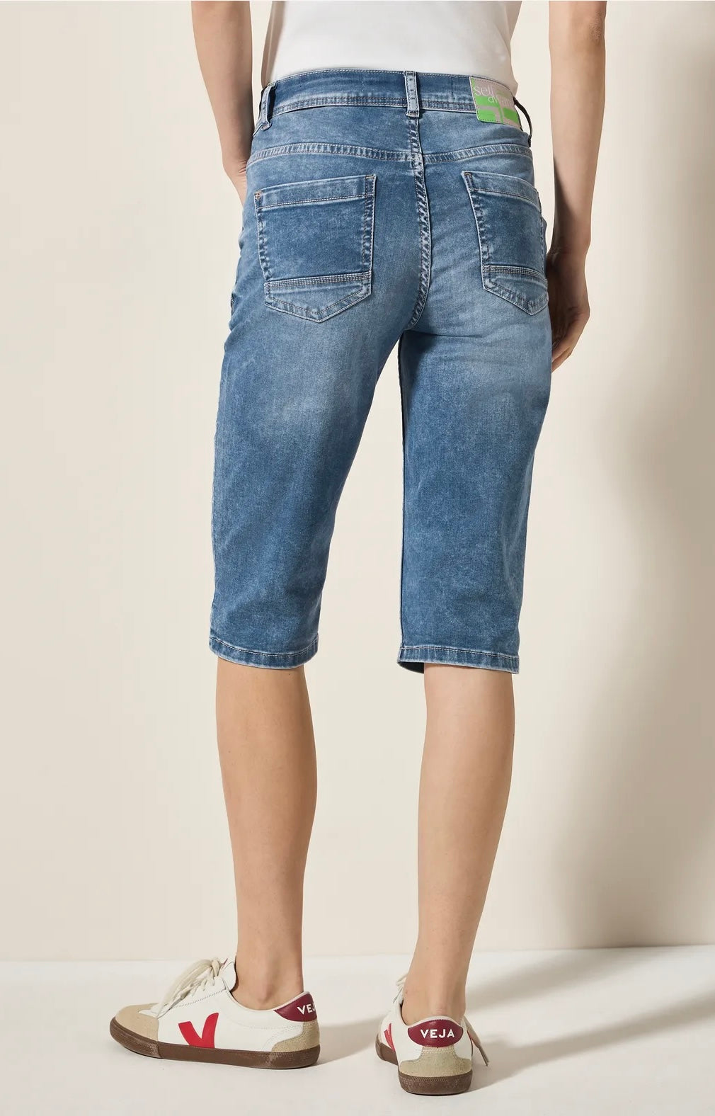 Toronto shorts straight mid blue Lys Blå Melert