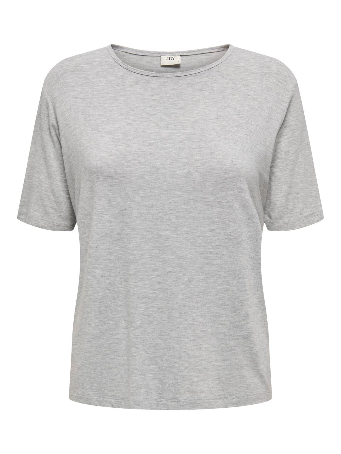 JDYMILA S/S O-NECK TOP JRS Lysegrå