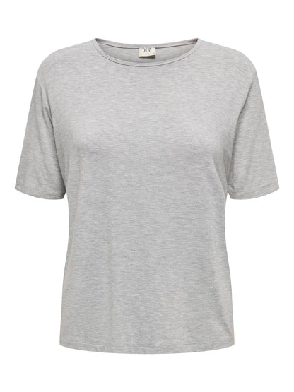JDYMILA S/S O-NECK TOP JRS Lysegrå