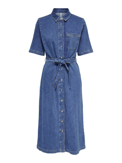 ONLLANA SS LONG DRESS DNM REA258 NOOS Mellomblå