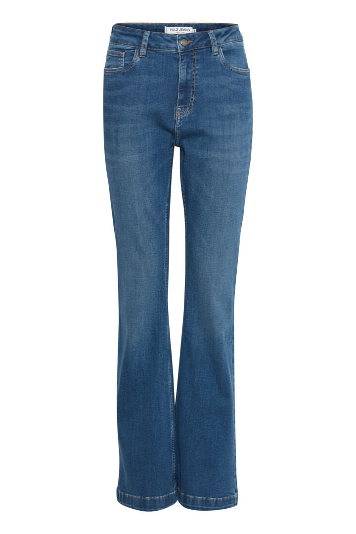 PZBECCA UHW Bootcut Leg Medium Blue Denim