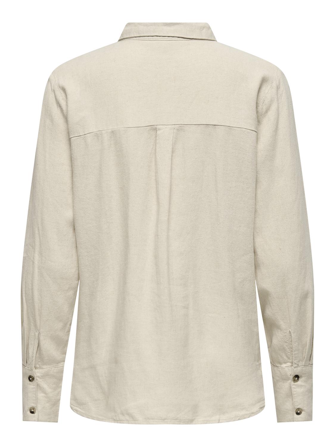 JDYSAY L/S LINEN LOOSE SHIRT WVN NOOS Lysegrå