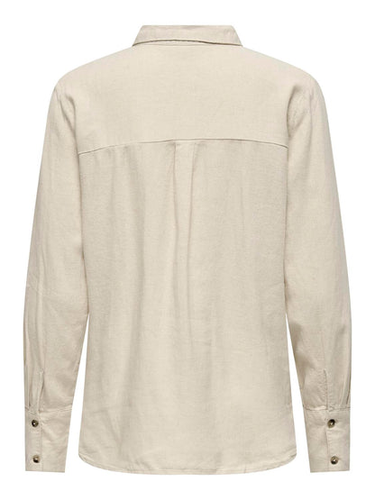 JDYSAY L/S LINEN LOOSE SHIRT WVN NOOS Lysegrå