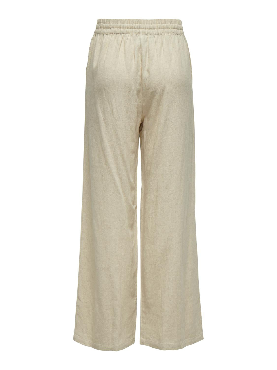 JDYSAY HW LINEN WIDE PANT WVN NOOS Lysegrå