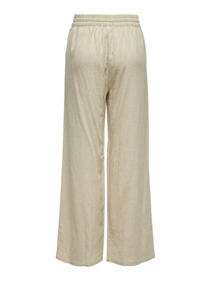 JDYSAY HW LINEN WIDE PANT WVN NOOS Lysegrå