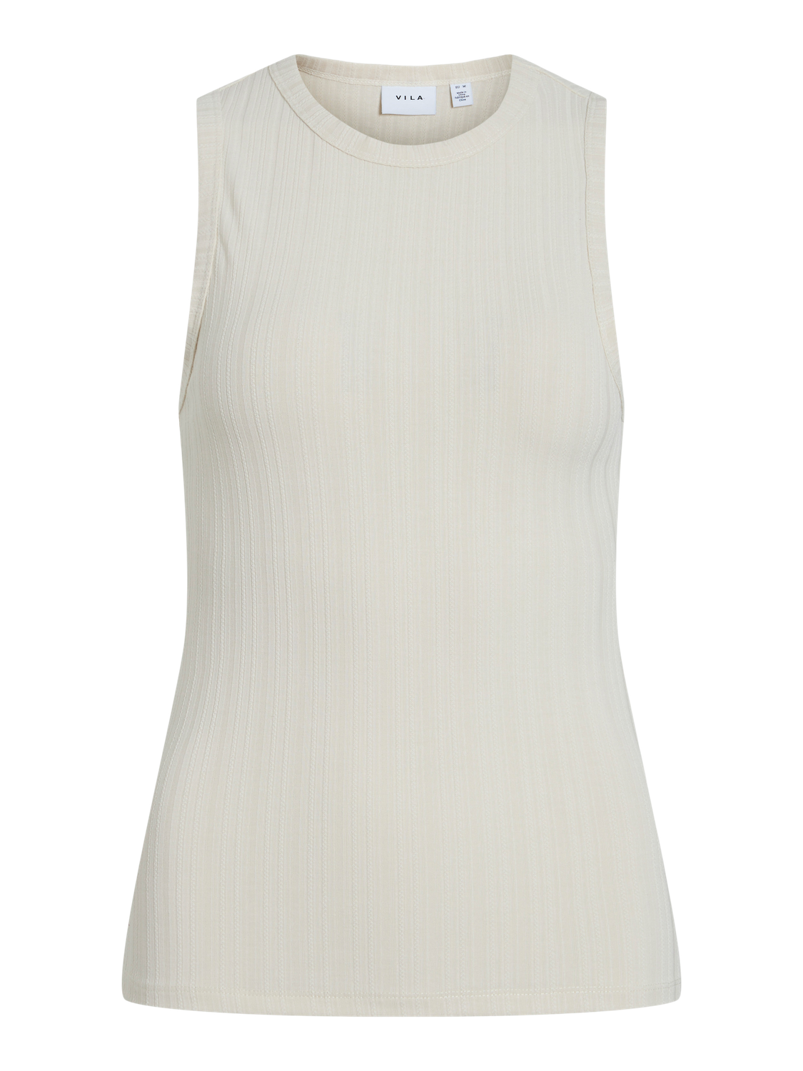 VIMIDESA O-NECK S/L TOP Lysegrå