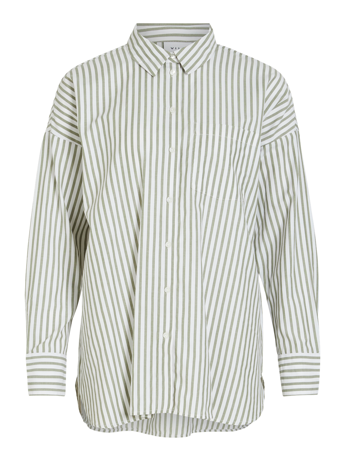 VIDARMA L/S LOOSE BUTTON SHIRT - NOOS Mørkegrønn
