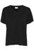 KAfida V-Neck T-Shirt Black Deep