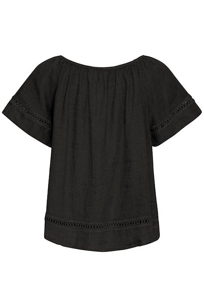 SBFONTANELLE SS BLOUSE Jet Black