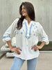 MYNTHE BLUSE Lyseblå