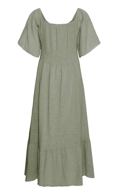SBALEXA SOLID DRESS 2 Khaki