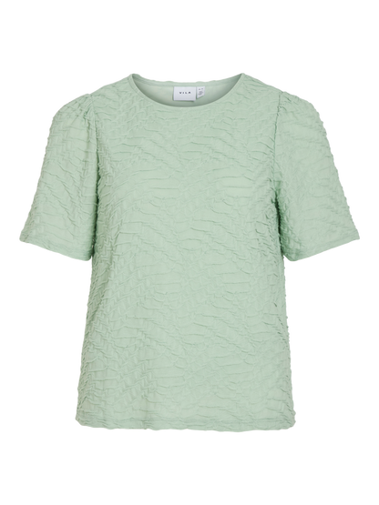 VIDENEA O-NECK 2/4 TOP Lysegrønn
