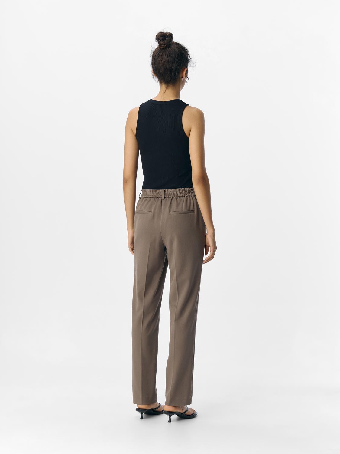Objlisa Mw Straight Pant Noos Mellomgrå