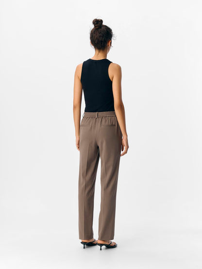 Objlisa Mw Straight Pant Noos Mellomgrå