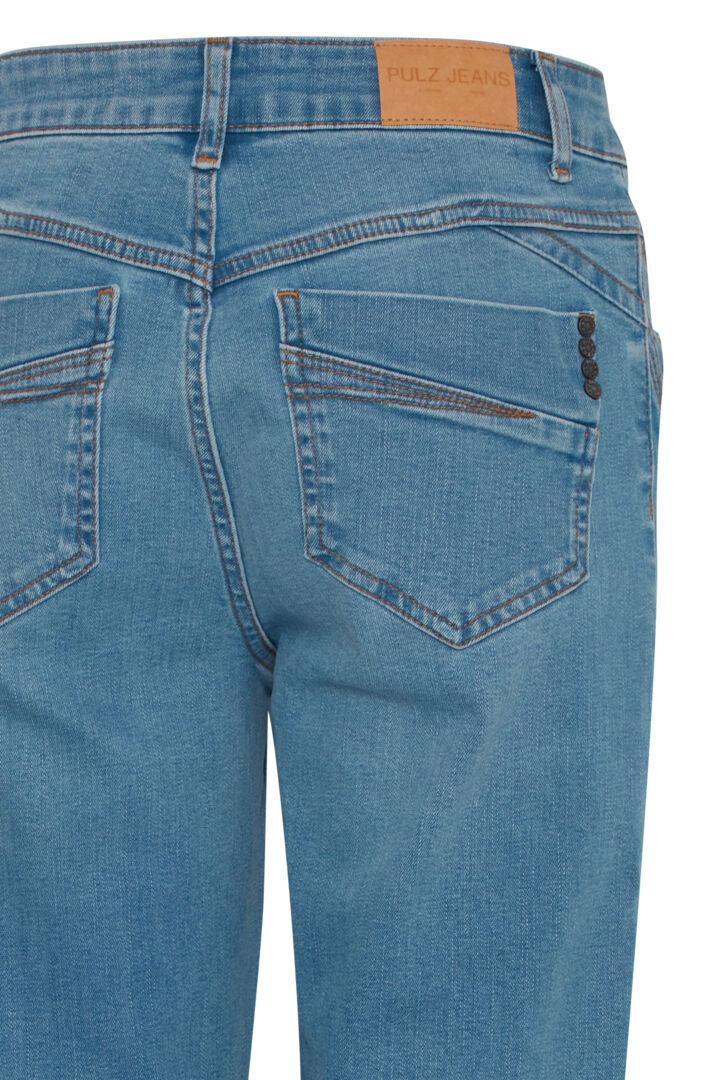 PZCARLA HW JEANS STRAIGHT LEG Lyseblå
