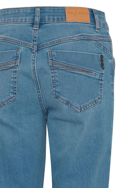 PZCARLA HW JEANS STRAIGHT LEG Lyseblå