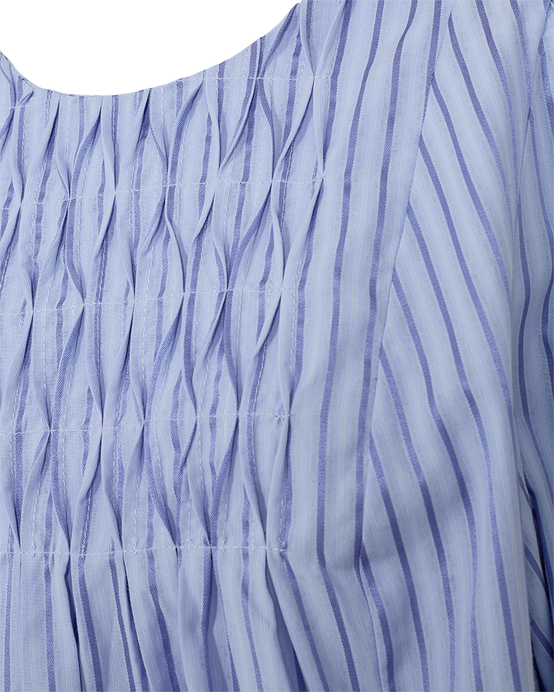 FQISA-BLOUSE Lyseblå