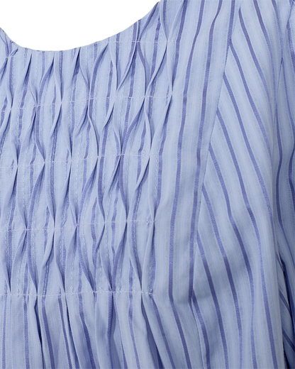 FQISA-BLOUSE Lyseblå