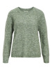 Objabby Ls Re O-Neck Knit Noos Mellomgrønn