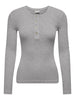 JDYSUMA RIB L/S WOOLBLEND PLCK TOP JRS Lysegrå