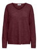 Onlcamilla V-Neck L/s Pullover Knt Noos Mørkerød
