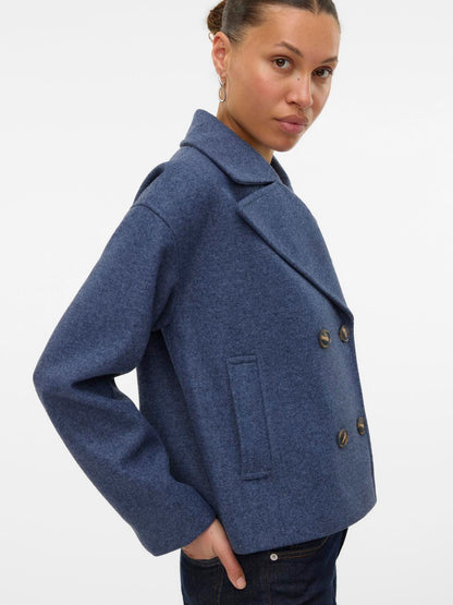 Vmvinceline Short Jacket Noos Mellomblå